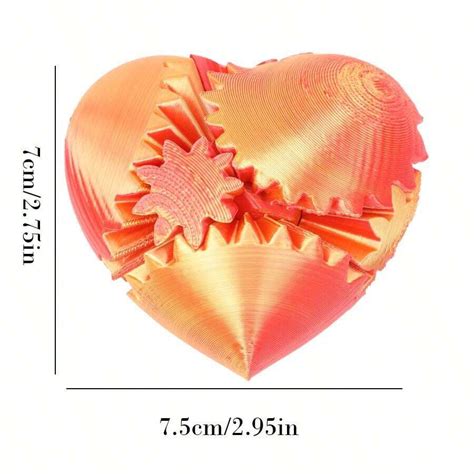 1pc Gear Ball, Heart Shaped Gear Sphere, 3D Printed Gear Ball Spin Ball ...