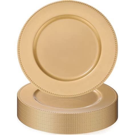 Zopeal 18 Pack Round Charger Plates Bulk 13 Inch Plastic Plate Chargers ...