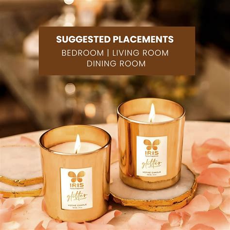Gold Glass Votive Candle Pack of 2 - IRIS Home Fragrance – IRIS Home ...