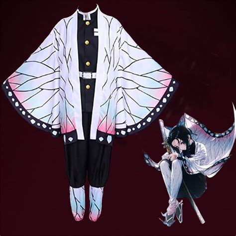 Buy Kochou Shinobu Cosplay Costume Men's Shinobu Kimono Kimetsu no ...