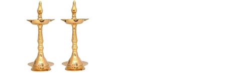 Buy NOBILITY Brass Oil Lamp Diya 10 Inch Kerala Traditional Samai ...