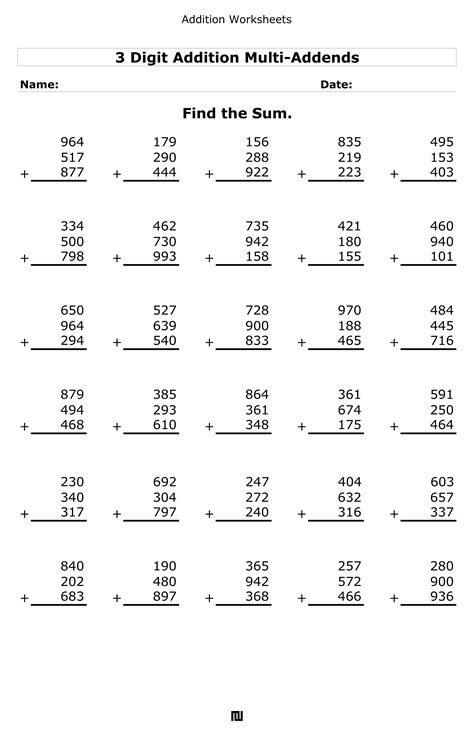 Image result for Addition 3-Digit Addends