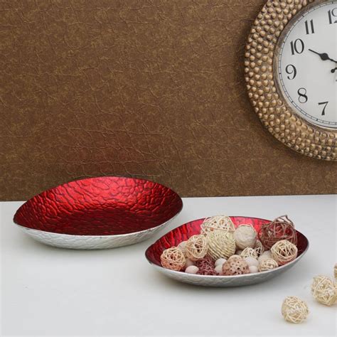 Buy Galaxy Abharan Glass Platter Set- 2 Pcs. from Home Centre at just ...