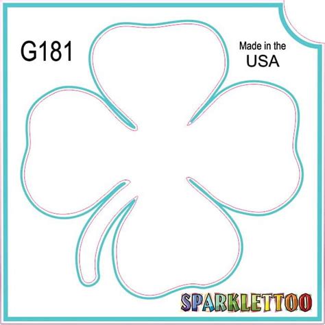 Ruby Red Paint G181-2 1.5 x 2.3 x 2.3 in. 2-Ply 4 Leaf Clover Design ...