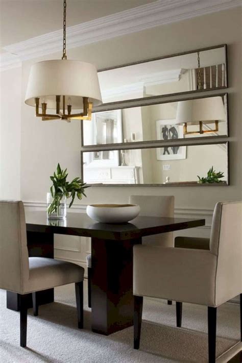 dining room wall decor with mirror