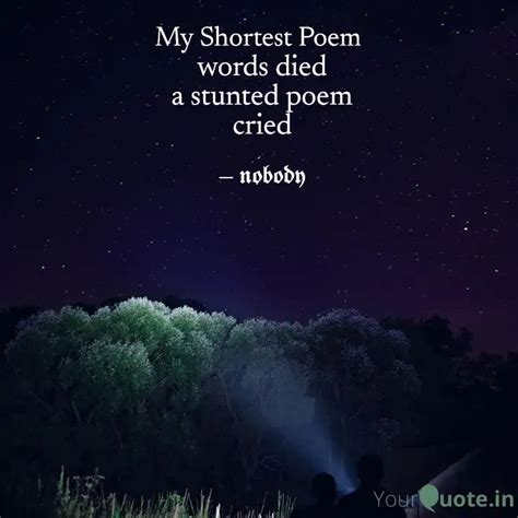 words died a stunted poem... | Quotes & Writings by Chitra | YourQuote