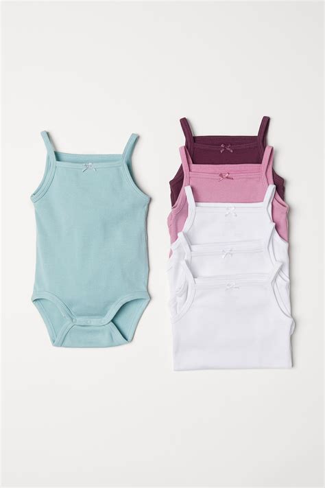 6-pack sleeveless bodysuits - Light turquoise - Kids | H&M IN