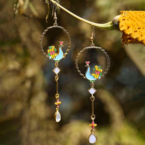 Mishti Pakhi Kantha Earrings – VOYLLA