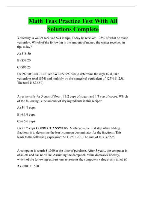Teas Test Math Review 的图像结果