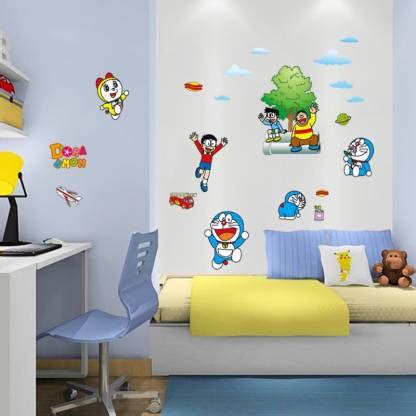 Indian Royals 60 cm Cartoon Doremon Animal Wall Sticker Self Adhesive ...