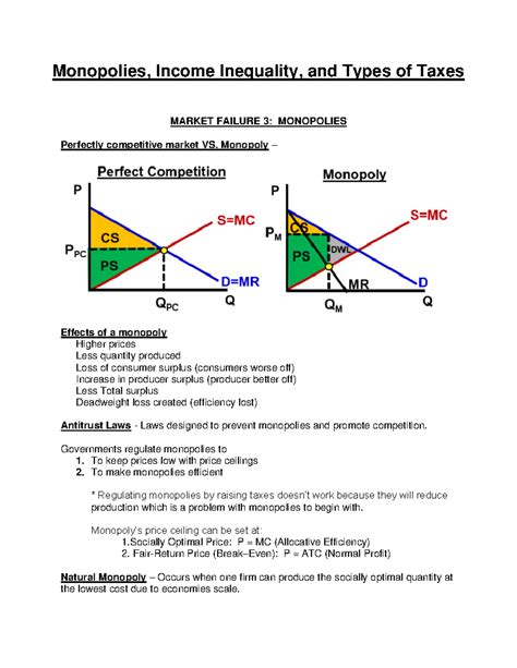 Monopolies,+Income+Inequality,+and+Types+of+Taxes+notes - Monopolies ...