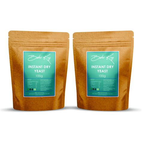 BAKE KING Combo Instant Dry Yeast Powder for Pizza Base & Baking 200GM ...