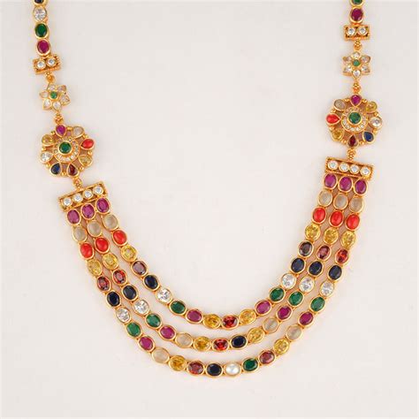 Gold Plated Navaratna Jewellery Online | 92.5 Gold Plated Silver ...