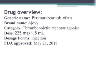 Ajovy | PPTX | Pharmaceutical Drugs | Medical Health