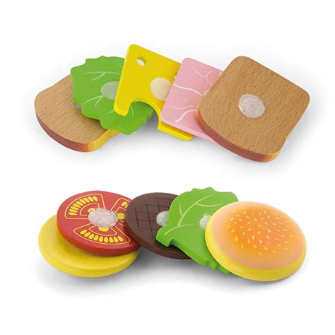 Drveni set Pravimo hamburger i sendvic 18889 | Volim svoj dom