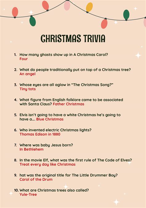 Christmas Song Trivia Game - 15 Free PDF Printables | Printablee
