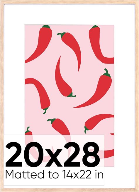 Amazon.com - Homeforia 20x28 Picture Frame Wood, High Quality Natural ...