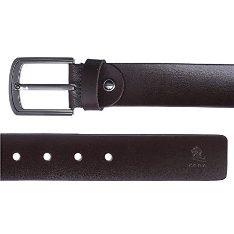 Buy KARA Casual Brown Leather Men's Belt - Classic Pin Buckle Formal ...