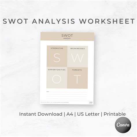 Image result for Free SWOT Analysis Template Worksheet