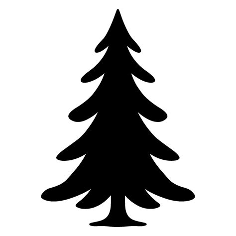 Christmas Tree vector silhouette Clipart, Vintage tree silhouette vector illustration 29565101 ...