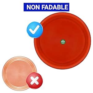 TrustBasket UV Treated Round Bottom Tray(Plate/Saucer) Suitable for 12 ...