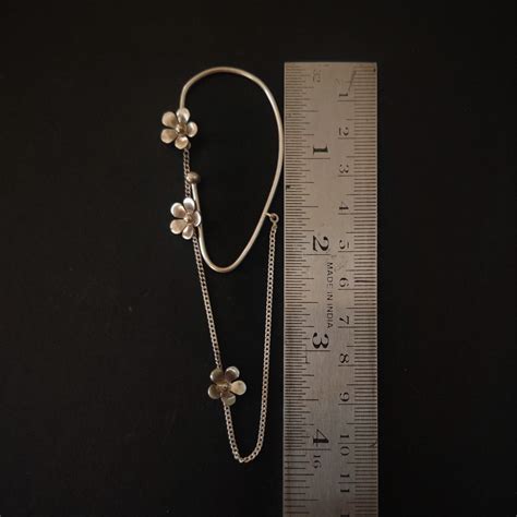 Floral Climber Earrings in 92.5 Sterling Silver | Handcrafted Flower ...