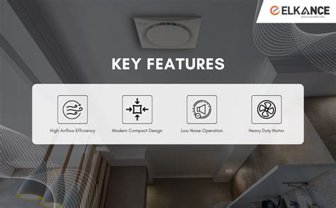 ELKANCE Swirl Ceiling Ventilation Fan | 45W, 2000 RPM |Ideal for False ...
