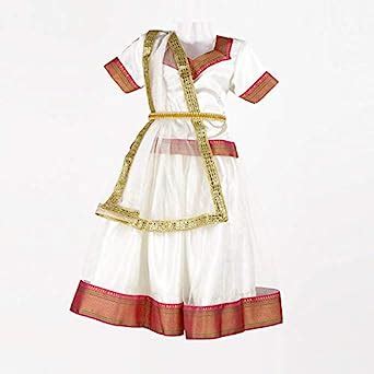 Buy ITSMYCOSTUME Indian State Folk Dance South Indian Girl Off White ...