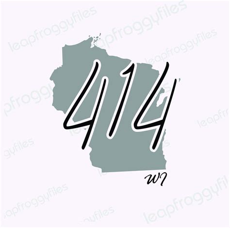 Wisconsin Area Code 414 Area Code 414 Svg File/svg Png Eps Dxf ...