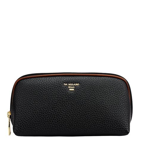 Wax Leather Multi Pouch - Black – Da Milano