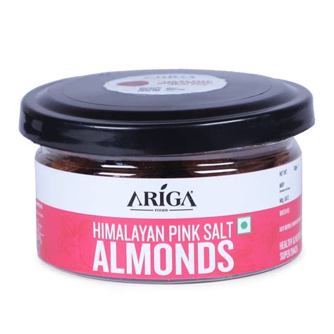 Buy Himalayan Pink Salt Roasted Almonds 80gm Premium Quality – Ariga Foods