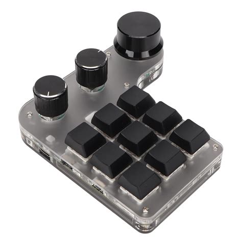 Amazon.in: Buy GOWENIC 9 Keys Mini Custom Keypad, 3 Knobs Programmable ...