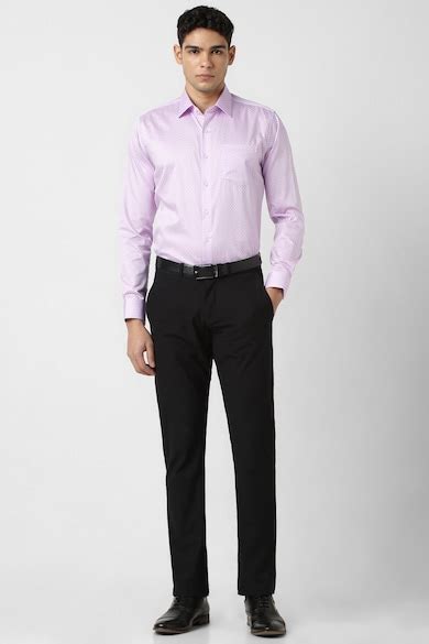 Buy Men Purple Check Full Sleeves Formal Shirt Online - 39943941 | Van ...