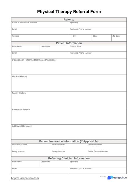 Medical Referral Form & Template | Free PDF Download
