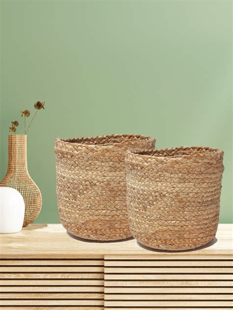 Jute Basket - Indoor Planter & Jute Crochet Storage Basket – Habere India
