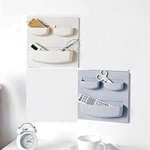 EMICIENT Plastic Wall Mounted Rack Simple Three Slots Design Sticky ...