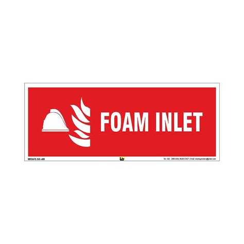 Mr. Safe - Foam Inlet Sign PVC Sticker 12 Inch X 4 Inch : Amazon.in
