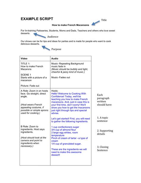 Image result for Example of a Script Format