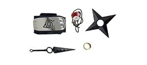 Buy Trunkin Merchandise Set of 5 Leaf Village Head Band Akatsuki Ring ...