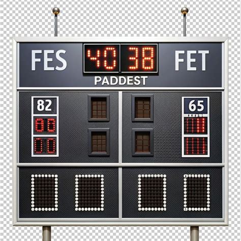 Psd versus scoreboard top view on transparent background | Premium AI ...