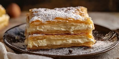 Pastry with cream filling on the table | Premium AI-generated image
