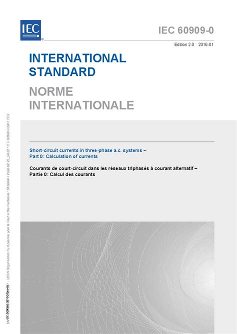 IEC 60909-0:2016 - Short-Circuit Currents Calculation in AC Systems ...