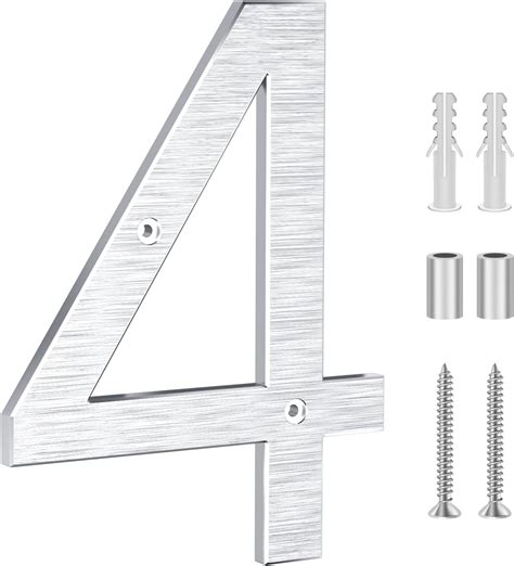 Amazon.com: Blulu 8 Inch Stainless Steel Floating Large House Number 0-9 for Outside Modern ...