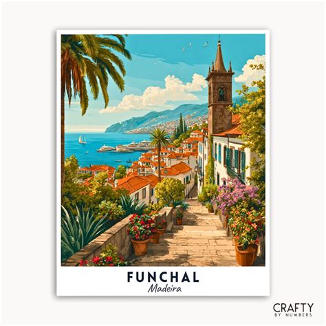 Funchal Paint by Numbers – Coastal Beauty of Madeira, Portugal – Crafty ...