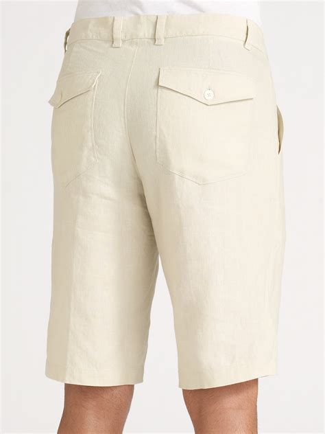 Mens Cuffed Linen Shorts at Kathleen Dekker blog