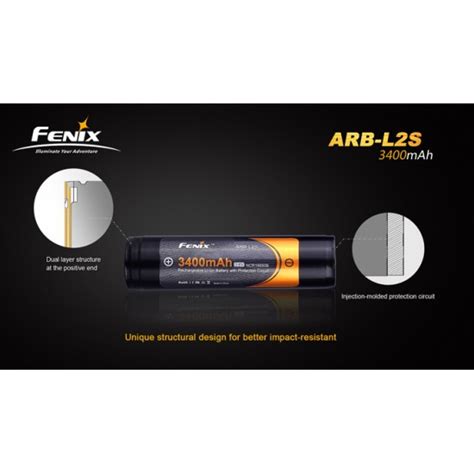 Fenix 18650 3400mAh 3.6V Rechargeable Li-ion Battery ARB-L2S in India ...