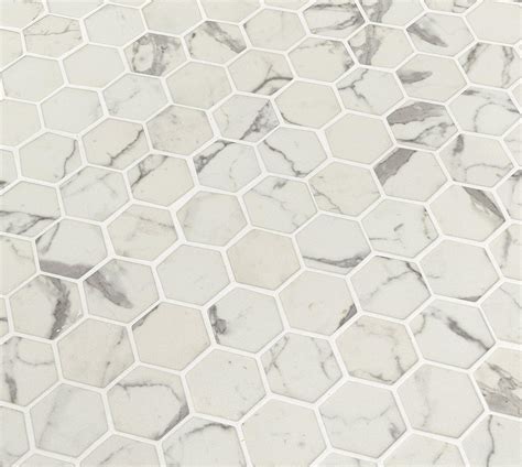 Buy MSI Statuario Celano Hexagon Glass Tile for Kitchen Backsplash ...