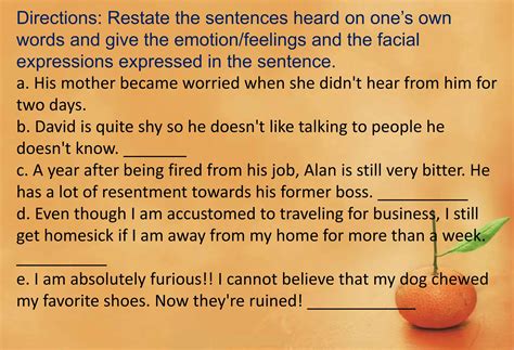 ENG 5 Q4 WEEk 1 DAY 1 Restate sentences heard in one's own words. Use ...
