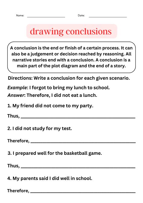 drawing conclusions examples with answers - Writing Conclusion ...