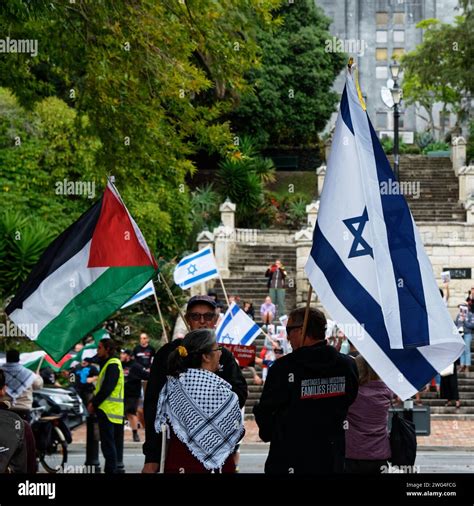 Nelson, New Zealand, 3rd February 2024, Two protestors, one carrying a ...